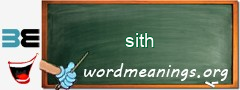 WordMeaning blackboard for sith